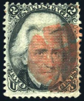 Prices of US Stamp Scott Catalogue # 85B: 1868 2c Jackson Grill. Harmer-Schau Auction Galleries, Oct 2010, Sale 87, Lot 124