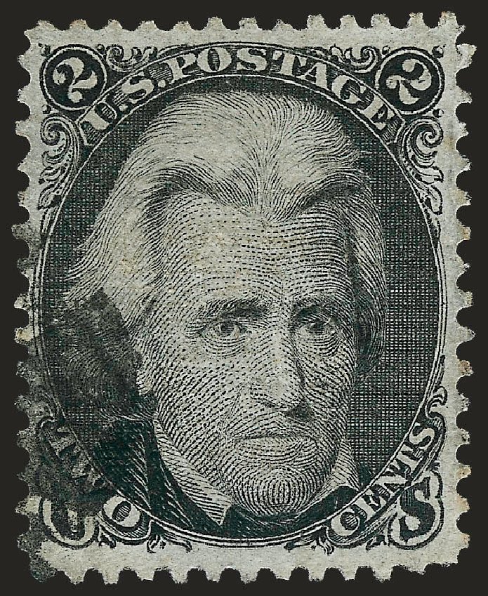 US Stamp Prices Scott Catalog # 85B: 1868 2c Jackson Grill. Robert Siegel Auction Galleries, Sep 2008, Sale 962, Lot 2344
