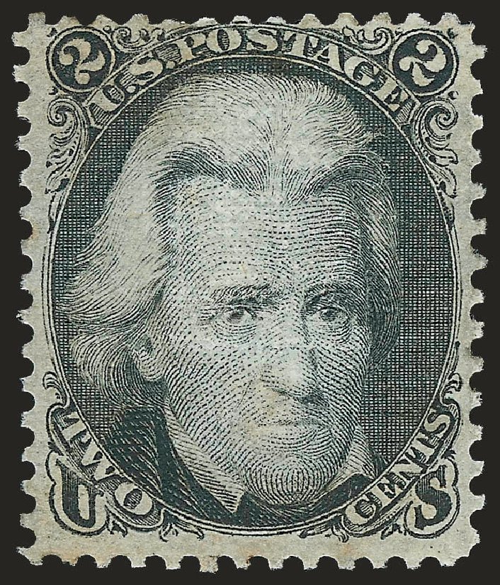 US Stamps Prices Scott Catalogue #85B: 1868 2c Jackson Grill. Robert Siegel Auction Galleries, Jun 2010, Sale 992, Lot 2144