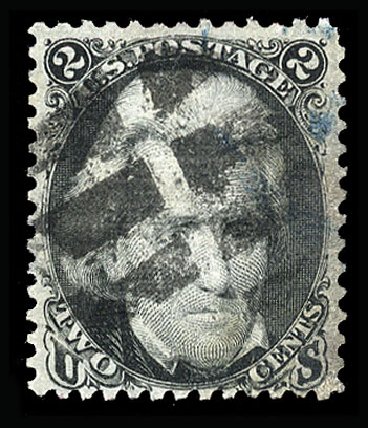 US Stamp Value Scott Catalogue 85B: 2c 1868 Jackson Grill. Cherrystone Auctions, Mar 2013, Sale 201303, Lot 25