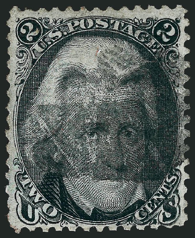 US Stamp Values Scott Cat. # 85B - 2c 1868 Jackson Grill. Robert Siegel Auction Galleries, Mar 2012, Sale 1019, Lot 415