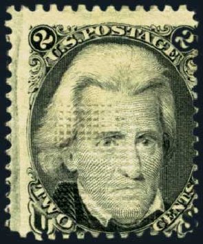 Values of US Stamps Scott Cat. #85B - 1868 2c Jackson Grill. Harmer-Schau Auction Galleries, Jan 2013, Sale 96, Lot 442