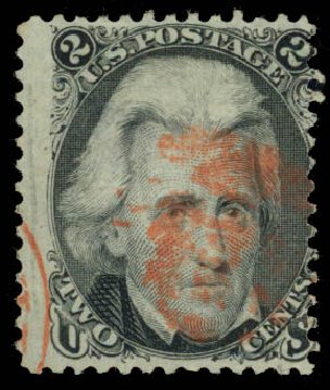 US Stamp Prices Scott Cat. 85B: 2c 1868 Jackson Grill. Daniel Kelleher Auctions, Oct 2014, Sale 660, Lot 2112