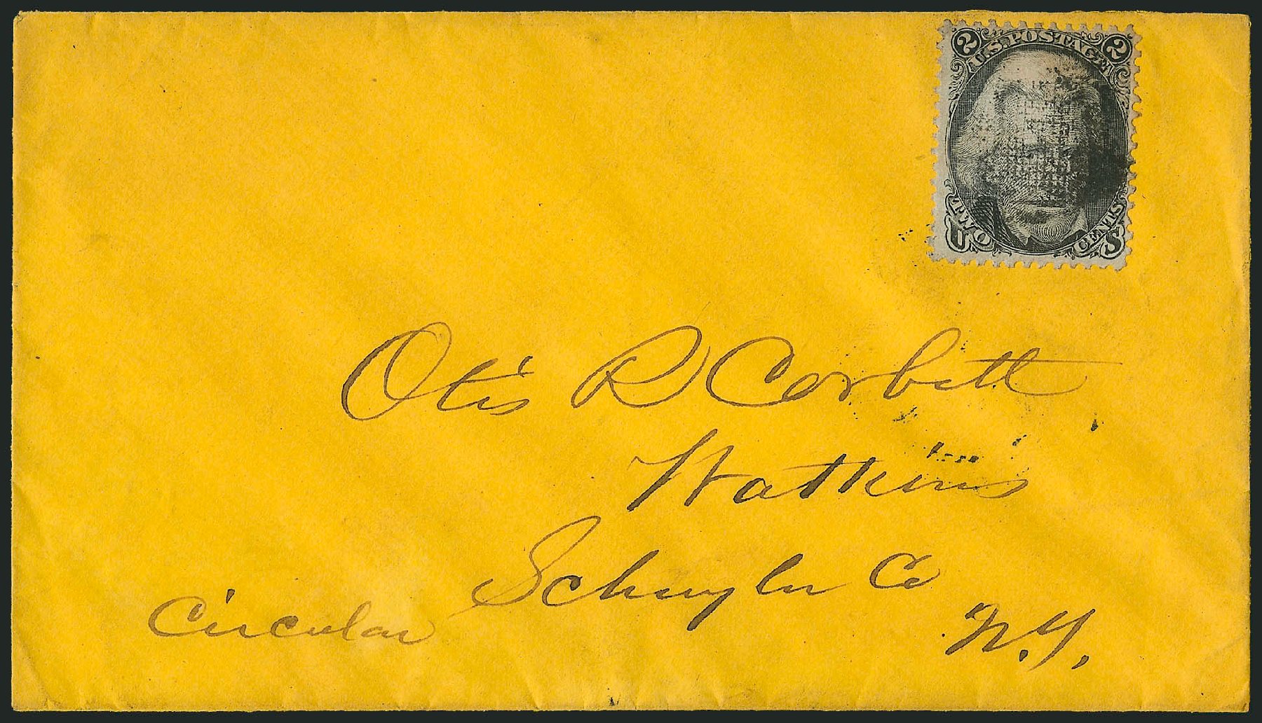 Values of US Stamps Scott Cat. 85B - 2c 1868 Jackson Grill. Robert Siegel Auction Galleries, Sep 2010, Sale 993, Lot 482