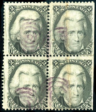 Prices of US Stamp Scott Cat. 85B - 2c 1868 Jackson Grill. Matthew Bennett International, Dec 2008, Sale 330, Lot 1523