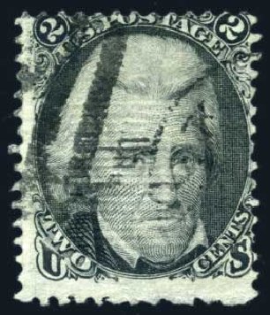 US Stamps Values Scott Catalogue #85B: 2c 1868 Jackson Grill. Harmer-Schau Auction Galleries, Jul 2010, Sale 86, Lot 373