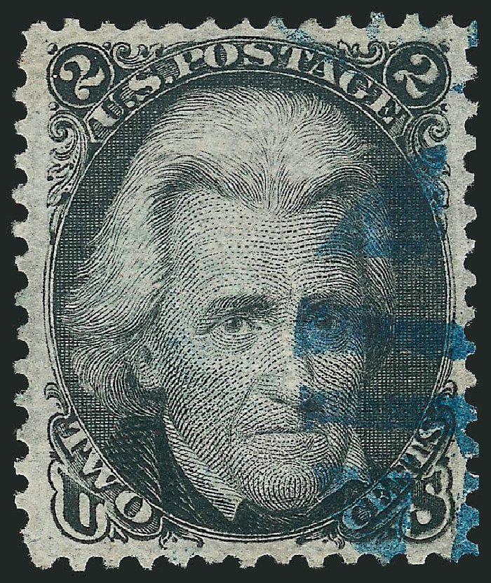 Values of US Stamp Scott Cat. 85B: 2c 1868 Jackson Grill. Robert Siegel Auction Galleries, Apr 2015, Sale 1096, Lot 163