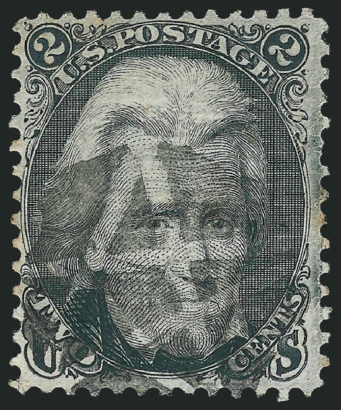 US Stamp Value Scott Catalog 85B: 2c 1868 Jackson Grill. Robert Siegel Auction Galleries, Sep 2010, Sale 993, Lot 473