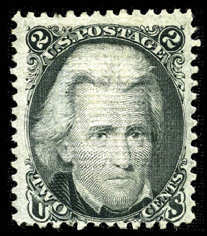 Values of US Stamps Scott Catalog 85B - 2c 1868 Jackson Grill. Matthew Bennett International, Feb 2012, Sale 340, Lot 186