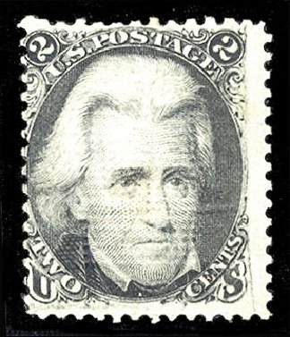 Value of US Stamp Scott 85B - 2c 1868 Jackson Grill. Cherrystone Auctions, Jan 2015, Sale 201501, Lot 126