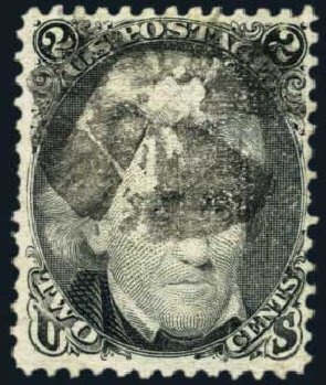 US Stamp Prices Scott Catalogue # 85B: 2c 1868 Jackson Grill. Harmer-Schau Auction Galleries, Nov 2014, Sale 103, Lot 96