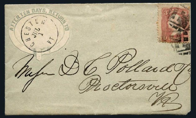 Cost of US Stamps Scott Catalog #85C - 3c 1868 Washington Grill. Harmer-Schau Auction Galleries, Aug 2014, Sale 102, Lot 1728