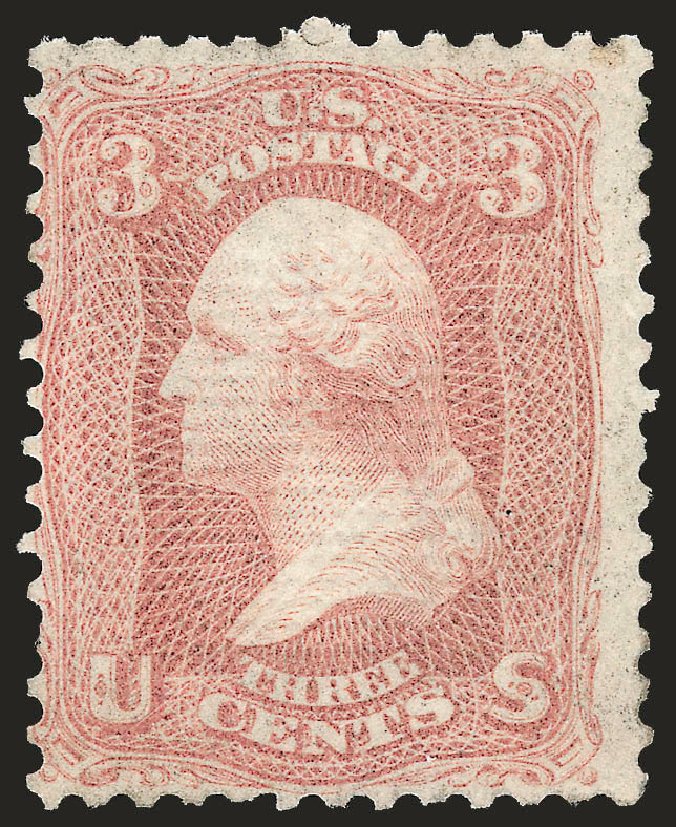 Values of US Stamp Scott Cat. #85C - 3c 1868 Washington Grill. Robert Siegel Auction Galleries, Dec 2008, Sale 967, Lot 4188