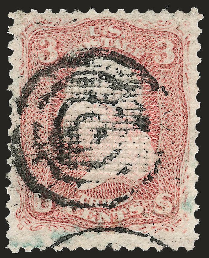US Stamps Prices Scott Catalogue # 85C - 3c 1868 Washington Grill. Robert Siegel Auction Galleries, Oct 2008, Sale 963, Lot 569