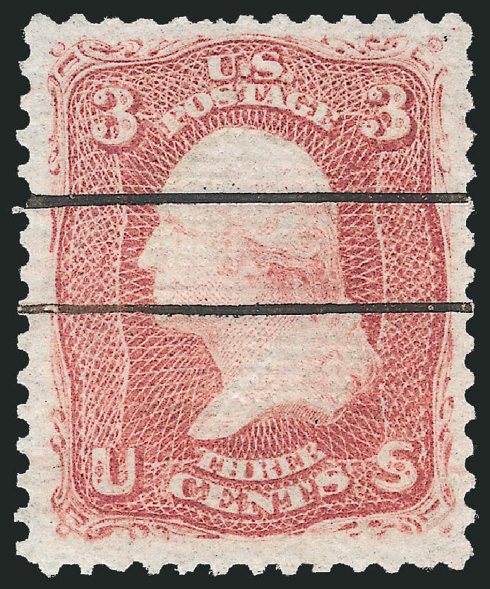 US Stamp Prices Scott Catalogue 85C: 3c 1868 Washington Grill. Robert Siegel Auction Galleries, Jun 2012, Sale 1026, Lot 1231