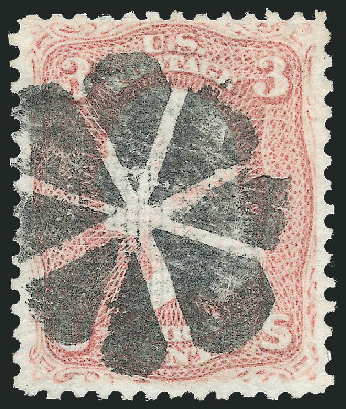 Cost of US Stamps Scott Catalog # 85C: 1868 3c Washington Grill. Robert Siegel Auction Galleries, Apr 2014, Sale 1068, Lot 111