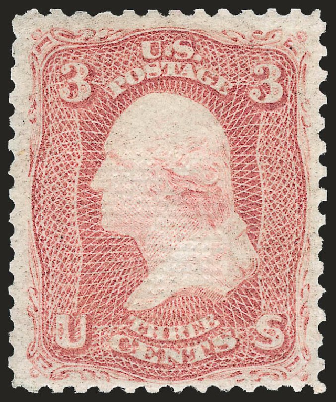 US Stamps Values Scott Cat. # 85C: 3c 1868 Washington Grill. Robert Siegel Auction Galleries, Jun 2009, Sale 973, Lot 91