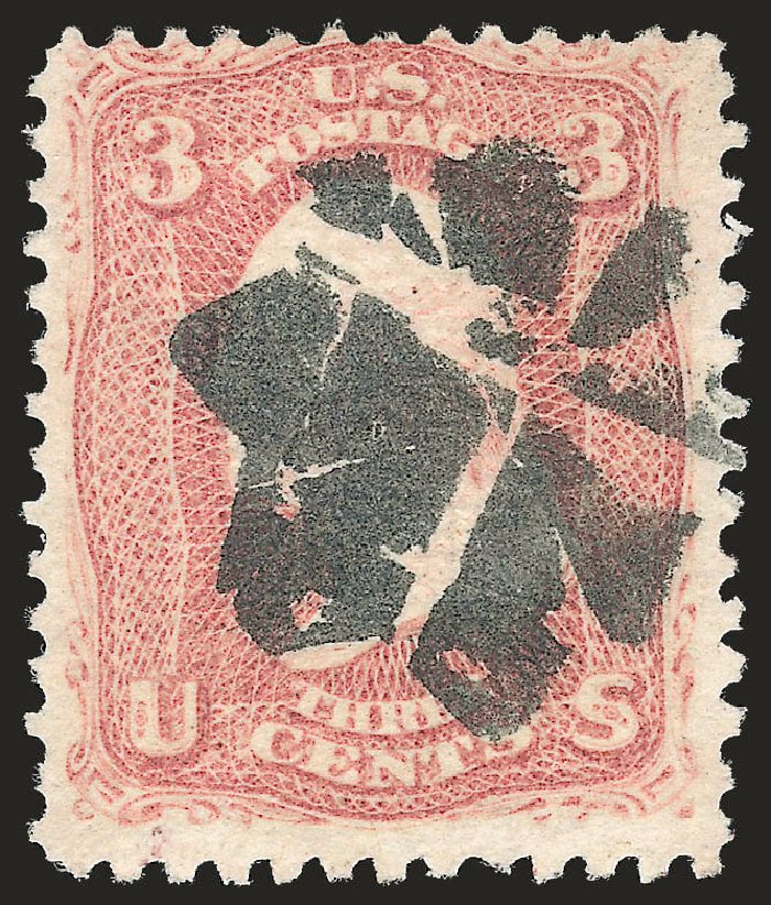 Values of US Stamp Scott Cat. #85C - 3c 1868 Washington Grill. Robert Siegel Auction Galleries, Sep 2009, Sale 976, Lot 1391