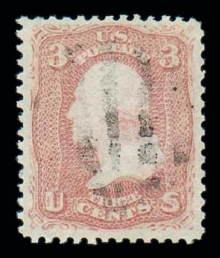 Values of US Stamps Scott Cat. # 85C - 3c 1868 Washington Grill. Matthew Bennett International, Dec 2007, Sale 323, Lot 235