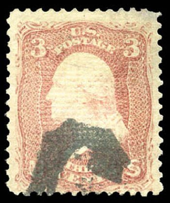 Price of US Stamp Scott Catalog 85C: 1868 3c Washington Grill. Matthew Bennett International, Mar 2011, Sale 337, Lot 2545