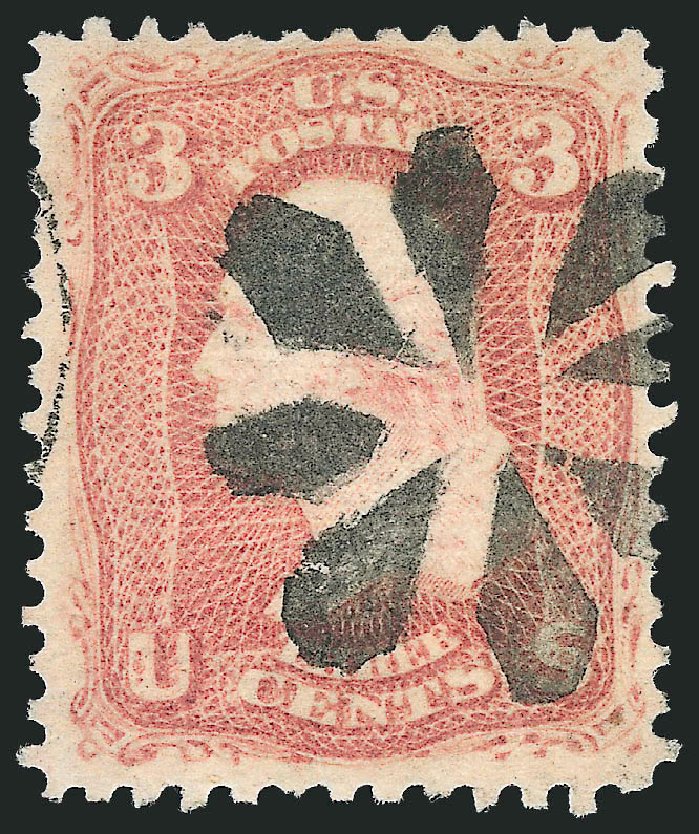 Costs of US Stamps Scott Cat. # 85C - 3c 1868 Washington Grill. Robert Siegel Auction Galleries, Jun 2010, Sale 992, Lot 2145