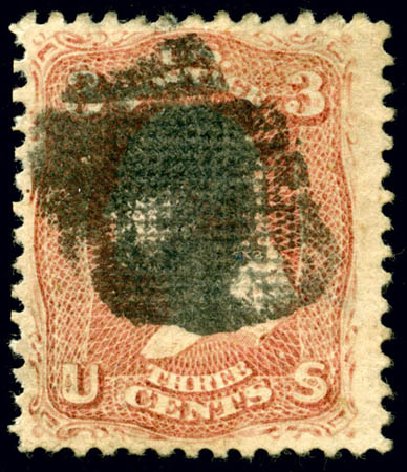 Prices of US Stamps Scott Catalogue 85C: 3c 1868 Washington Grill. Matthew Bennett International, Jun 2008, Sale 328, Lot 572
