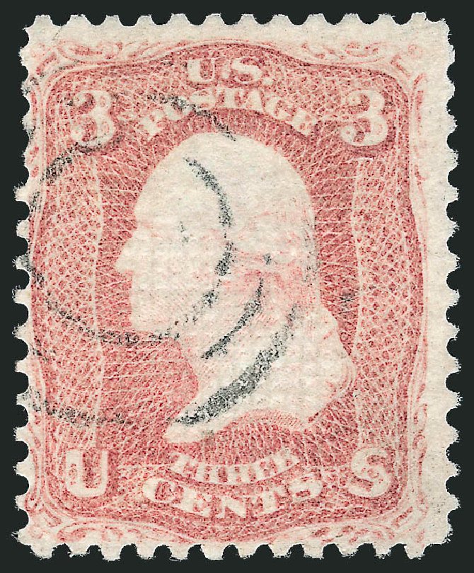 Value of US Stamps Scott Cat. #85C - 3c 1868 Washington Grill. Robert Siegel Auction Galleries, Oct 2011, Sale 1014, Lot 1232