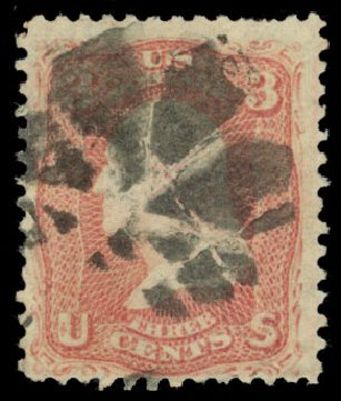 Cost of US Stamps Scott # 85C: 3c 1868 Washington Grill. Daniel Kelleher Auctions, Dec 2013, Sale 640, Lot 113