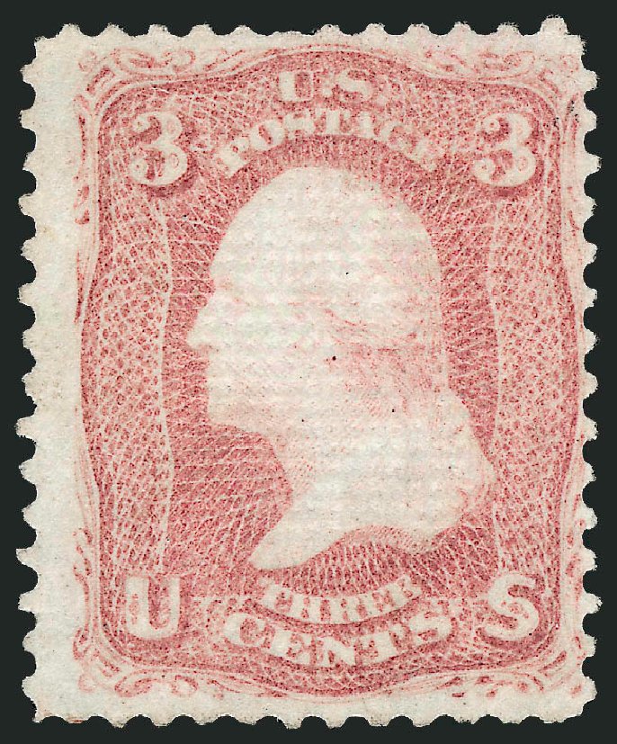 US Stamp Price Scott Catalog 85C - 3c 1868 Washington Grill. Robert Siegel Auction Galleries, Jun 2009, Sale 975, Lot 1293