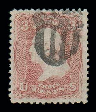 Prices of US Stamp Scott # 85C - 1868 3c Washington Grill. Matthew Bennett International, Dec 2007, Sale 325, Lot 1536