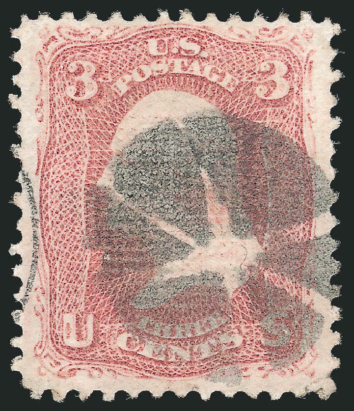 US Stamp Value Scott #85C - 3c 1868 Washington Grill. Robert Siegel Auction Galleries, Apr 2010, Sale 984, Lot 326
