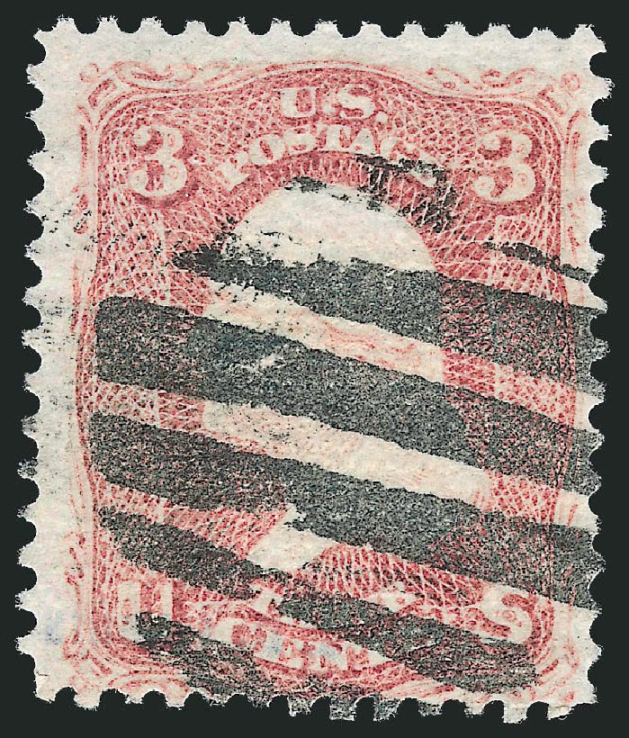 Prices of US Stamp Scott Catalogue 85C - 3c 1868 Washington Grill. Robert Siegel Auction Galleries, Sep 2010, Sale 993, Lot 486