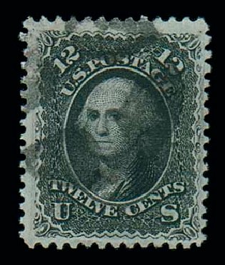Price of US Stamps Scott Catalogue #85E - 1868 12c Washington Grill. Matthew Bennett International, Dec 2007, Sale 325, Lot 1537