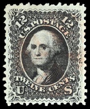 Costs of US Stamps Scott #85E - 1868 12c Washington Grill. Cherrystone Auctions, Mar 2008, Sale 200803, Lot 117