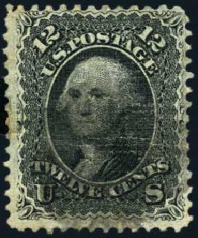 US Stamps Prices Scott Cat. # 85E: 12c 1868 Washington Grill. Harmer-Schau Auction Galleries, Nov 2014, Sale 103, Lot 97