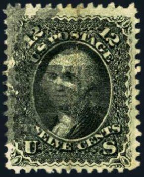 Value of US Stamps Scott Cat. # 85E: 1868 12c Washington Grill. Harmer-Schau Auction Galleries, Jan 2013, Sale 96, Lot 447