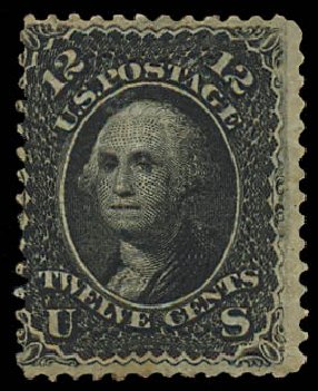 US Stamps Values Scott #85E: 1868 12c Washington Grill. Daniel Kelleher Auctions, Jul 2011, Sale 625, Lot 727