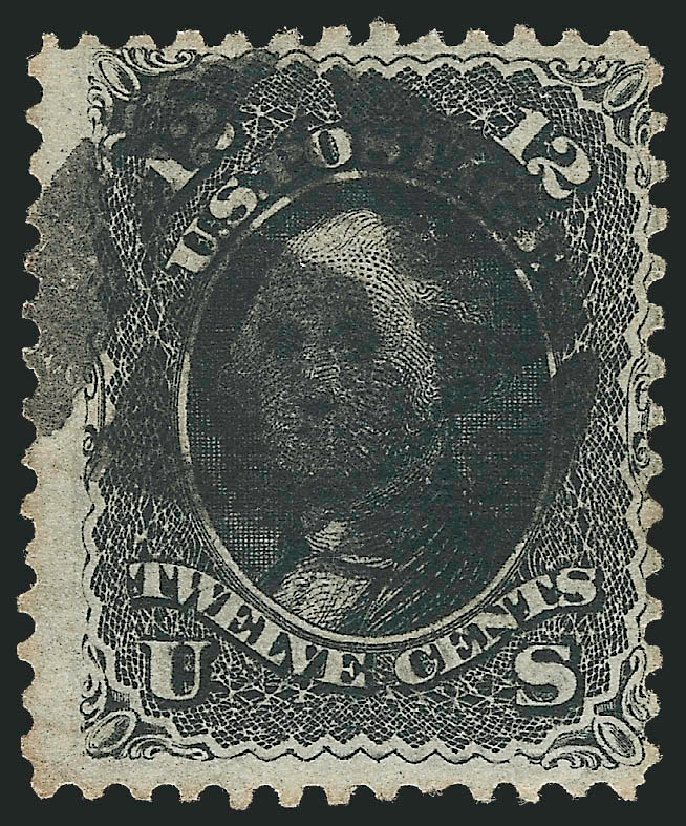 Price of US Stamp Scott Catalogue #85E - 1868 12c Washington Grill. Robert Siegel Auction Galleries, Oct 2012, Sale 1033, Lot 4047