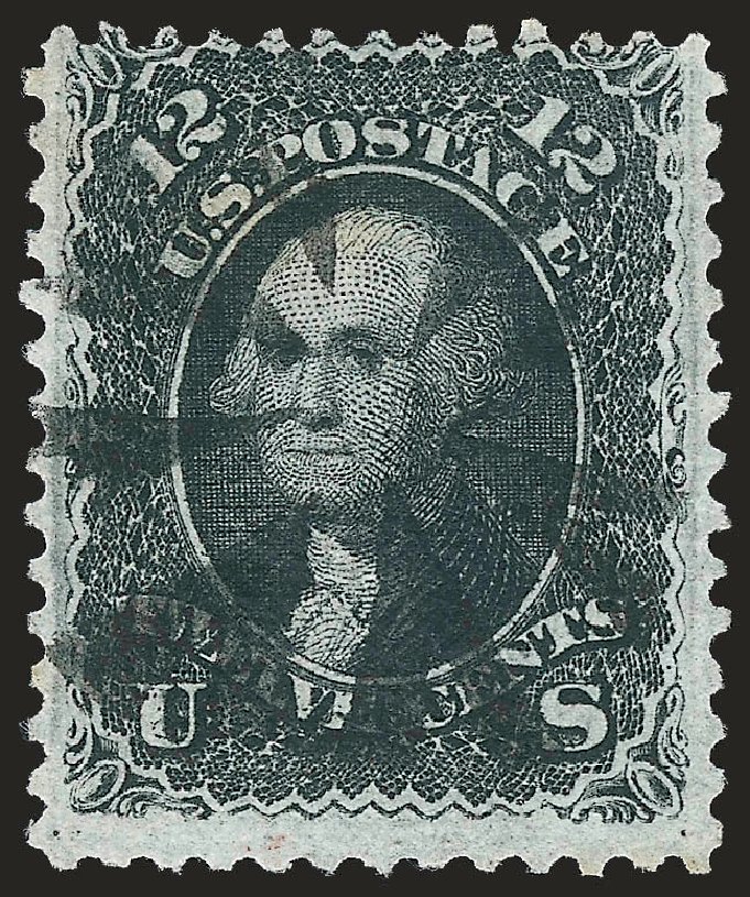 Values of US Stamps Scott Cat. #85E - 1868 12c Washington Grill. Robert Siegel Auction Galleries, Jun 2010, Sale 992, Lot 2147