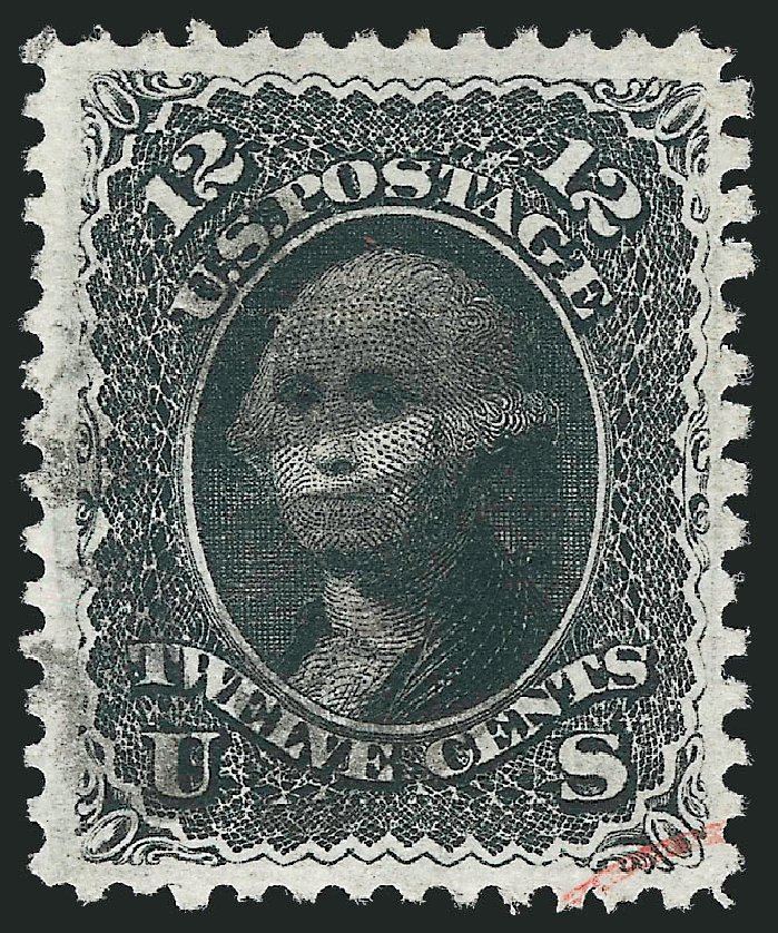 US Stamp Price Scott Cat. # 85E: 1868 12c Washington Grill. Robert Siegel Auction Galleries, Oct 2010, Sale 995, Lot 2017
