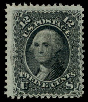 Value of US Stamp Scott Catalog 85E - 12c 1868 Washington Grill. Daniel Kelleher Auctions, Apr 2013, Sale 636, Lot 119