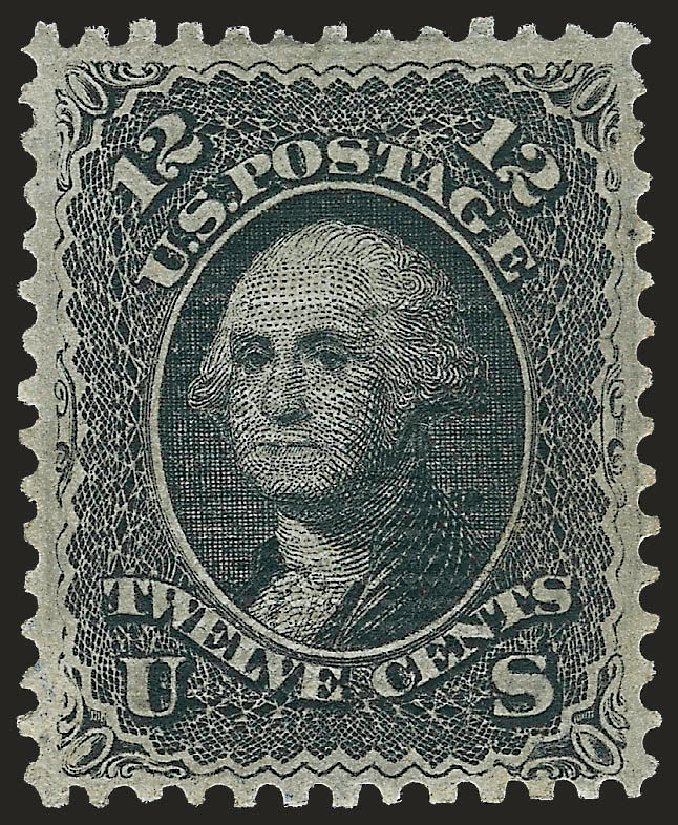 Values of US Stamps Scott Catalog 85E - 1868 12c Washington Grill. Robert Siegel Auction Galleries, Jan 2009, Sale 968, Lot 109