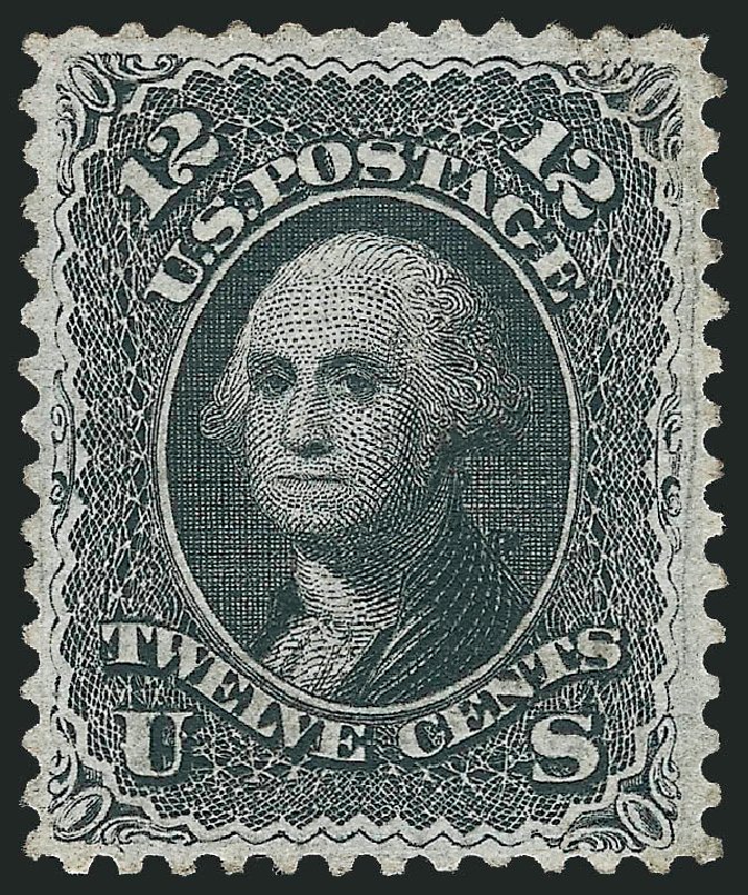 US Stamp Value Scott Cat. # 85E: 12c 1868 Washington Grill. Robert Siegel Auction Galleries, Dec 2009, Sale 982, Lot 5249