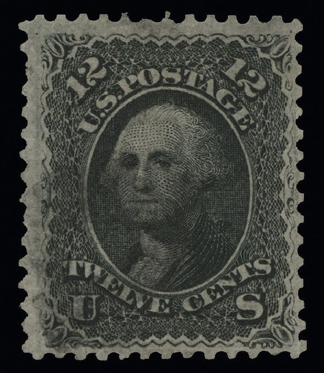Value of US Stamps Scott Catalog #85E - 1868 12c Washington Grill. Spink Shreves Galleries, Aug 2013, Sale 144, Lot 139
