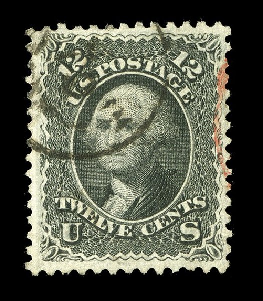 US Stamps Values Scott Cat. 85E: 12c 1868 Washington Grill. Spink Shreves Galleries, May 2014, Sale 148, Lot 119