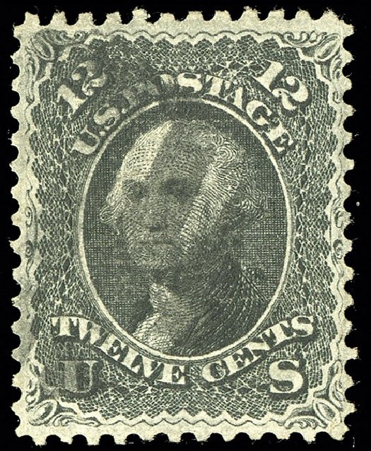 Cost of US Stamp Scott # 85E: 1868 12c Washington Grill. Spink Shreves Galleries, May 2014, Sale 148, Lot 120