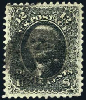 US Stamp Price Scott #85E - 12c 1868 Washington Grill. Harmer-Schau Auction Galleries, Aug 2011, Sale 90, Lot 1231