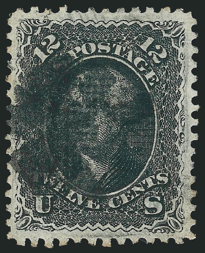US Stamps Value Scott Catalogue #85E - 1868 12c Washington Grill. Robert Siegel Auction Galleries, Sep 2010, Sale 993, Lot 491