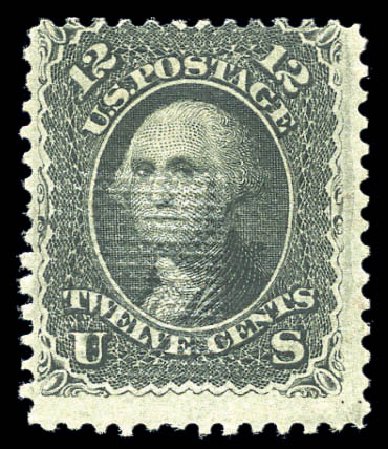 US Stamp Value Scott # 85E - 12c 1868 Washington Grill. Matthew Bennett International, Sep 2010, Sale 331, Lot 434