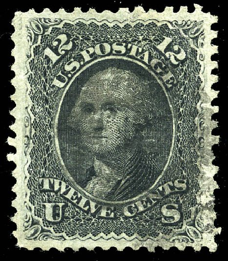 US Stamp Value Scott # 85E - 12c 1868 Washington Grill. Matthew Bennett International, May 2014, Sale 350, Lot 154